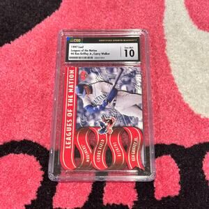 Larry Walker & Ken Griffey Jr – 1997 Leaf Leagues of the Nation CSG 10 Gem Mint